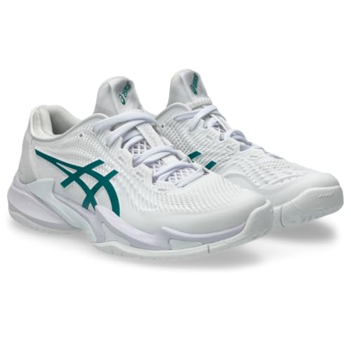 ASICS Women's Court FF 3 Tennis Shoes, 9, White/Pitch Green