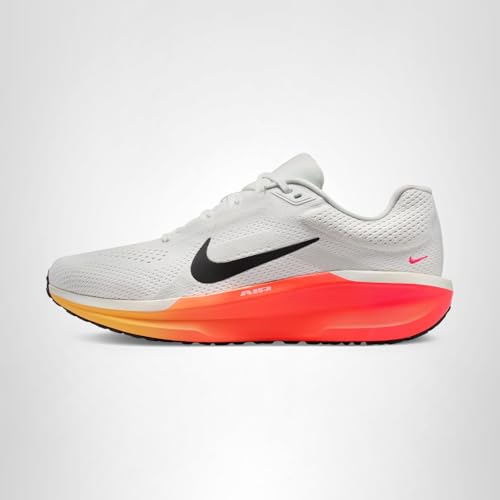 Nike Men's Winflo 11 Road Running Shoes, Summit White/Black-Bright Crimson, 11
