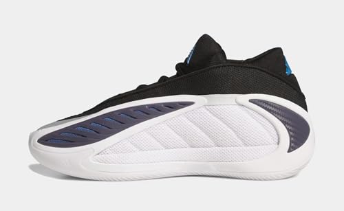 adidas, Unisex's Kids, Anthony Edwards 2 J Basketball Shoes (Big Kid), White/Black, 3.5, Medium Big Kid