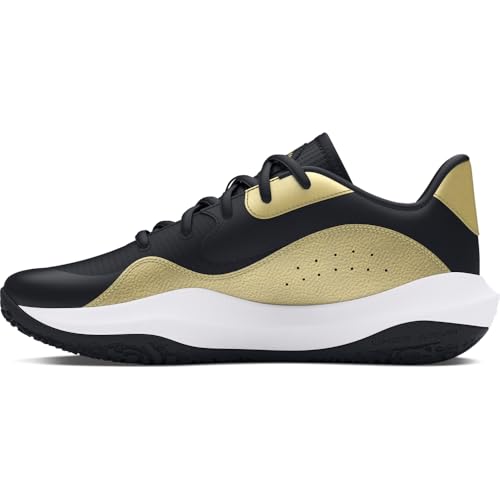 Under Armour Unisex Lockdown 7 Low, (001) Black/Metallic Gold/Black, 8, US