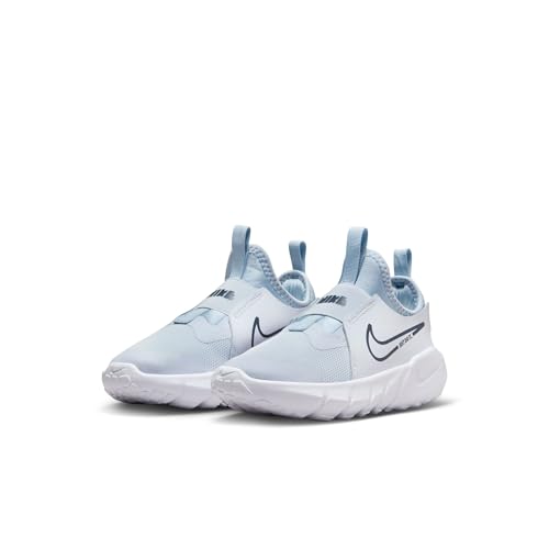 Nike Flex Runner 2 Big Kids' Road Running Shoes (DJ6038-010, Football Grey/Light Armory Blue/White) Size 6