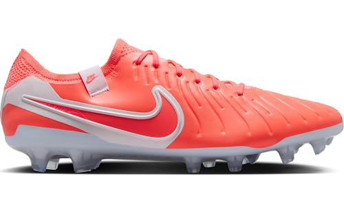 Nike Tiempo Legend 10 Elite Firm-Ground Low-Top Soccer Cleats (DV4328-800, Hot Lava/White) Size 11