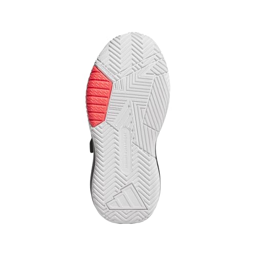 Adidas Unisex-Kids Own The Game 3.0 Mid Top Elastic Lace & Strap Basketball, Black/Lucid Red/White, 5.5