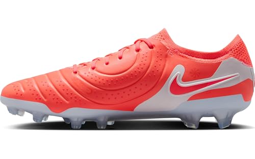 Nike Tiempo Legend 10 Elite Firm-Ground Low-Top Soccer Cleats (DV4328-800, Hot Lava/White) Size 11