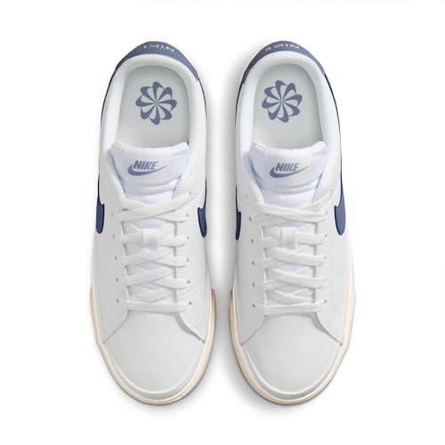 Nike Women's Court Legacy Next Nature Shoes, White/Ashen Slate-Sail, 8.5