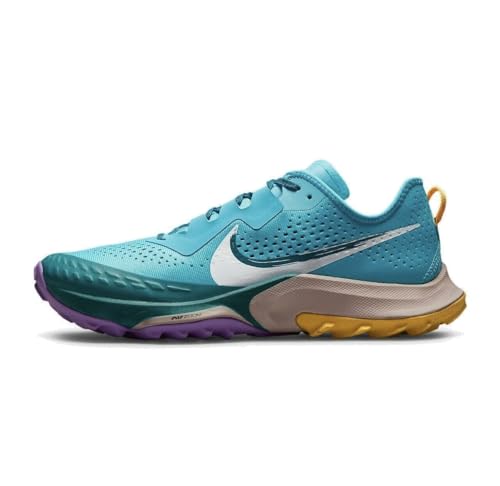 Nike Air Zoom Terra Kiger 7 Mens Running Trainers CW6062 Sneakers Shoes (UK 11 US 12 EU 46, Turquoise Blue White 400)
