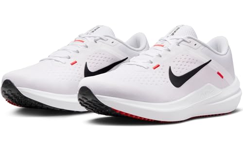 Nike Men's Air Winflo 10 Trainers, White Black Light Scarlet Red, 9 US