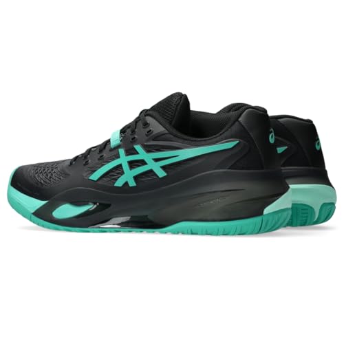 ASICS Men's Gel-Resolution X Tennis Shoes, 11, Black/Aurora Green