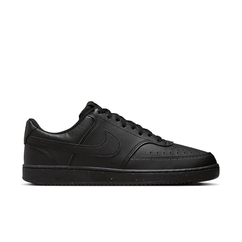 Nike Men's Court Vision Low Next Nature Shoes, Black/Black-Black, 10