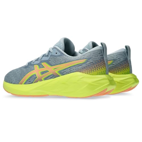 ASICS Kid's NOVABLAST 4 Grade School Running Shoes, 5, Cool Grey/Bright Sunstone