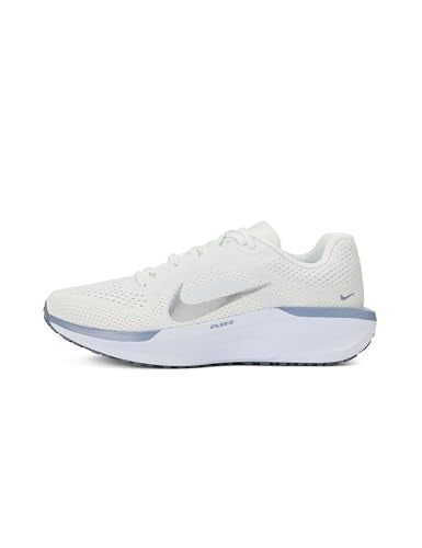 Nike Women's Winflo 11 Road Running Shoes, Summit White/Metallic Silver, 9.5