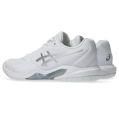 ASICS Women's Gel-Dedicate 9 Tennis Shoes, 9.5, White/Pure Silver