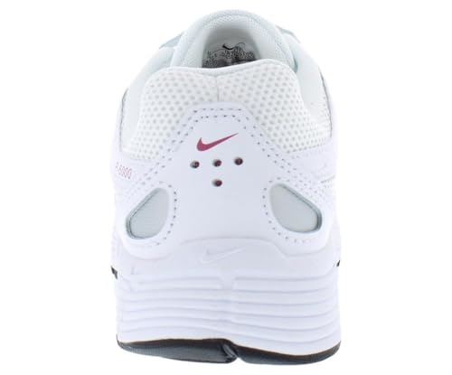 Nike P-6000 GS Boys Shoes Size 5.5, Color: White/Sweet Beet/Metallic Platinum
