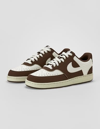 Nike Women's Court Vision Low Nubuck Shoes, Sail/Sail-Cacao Wow-Coconut Milk, 8.5