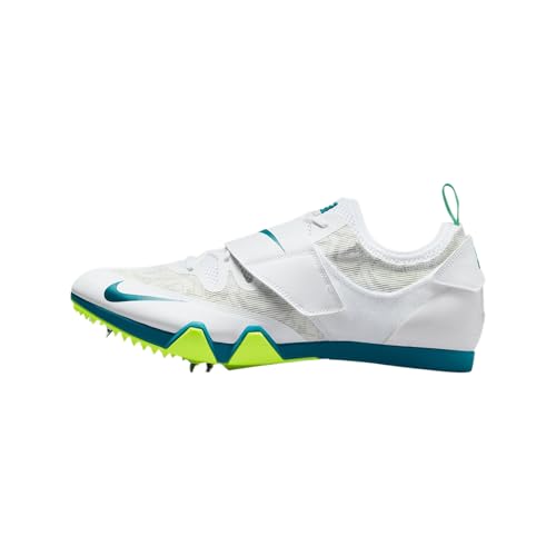 Nike Pole Vault Elite Track & Field Jumping Spikes (FZ9649-100, White/Barely Green/Electric Algae) Size 10.5