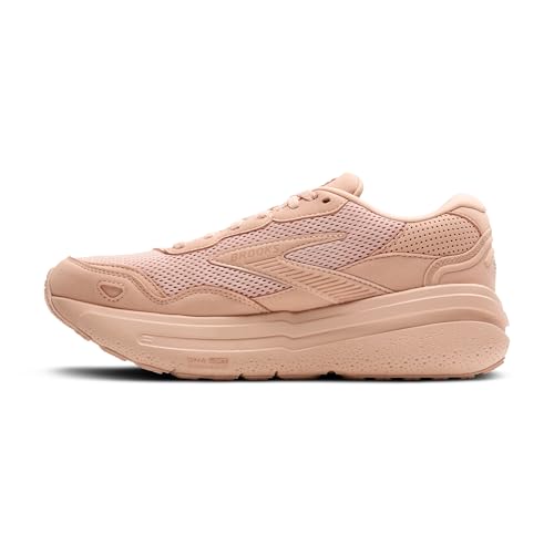 Brooks Women’s Ghost Max Suede/Leather Neutral Running & Walking Shoe - Rose/Tuscany - 10 Medium