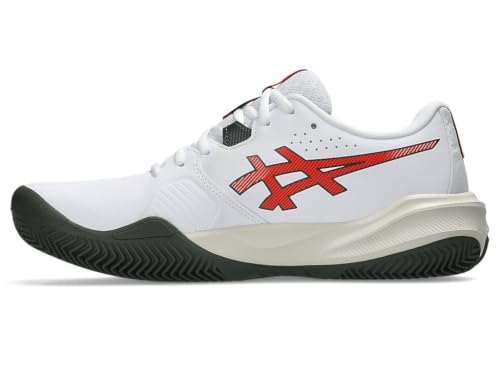ASICS Men's Gel-Challenger 15 Clay Trainers, White Cherry Tomato, 8.5 US