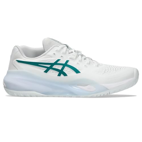 ASICS Men's Gel-Resolution X Tennis Shoes, 10.5, White/Pitch Green