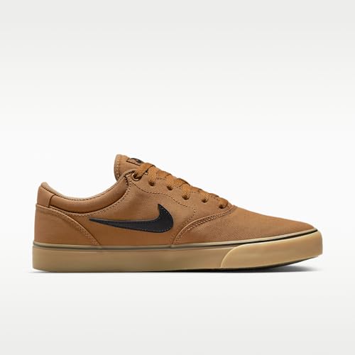 Nike SB Chron 2 Canvas Skateboarding Shoes (Ale Brown/Ale Brown/Black Light Brown/Black) Size 9.5