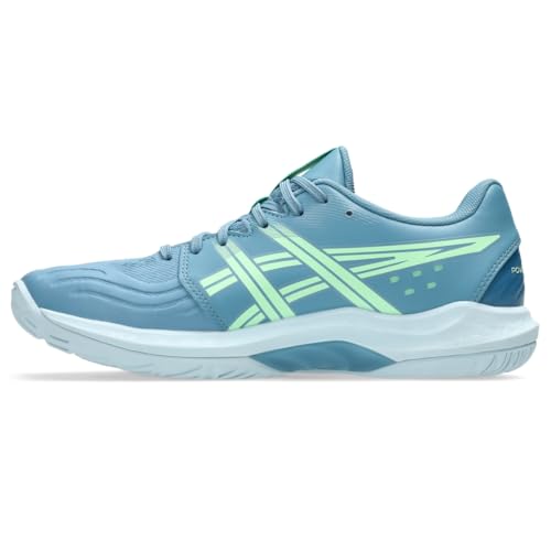 ASICS Men's POWERBREAK FlyteFoam Handball Shoe, 11, SABA Blue/Menthol