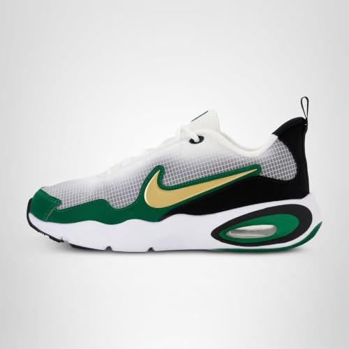 Nike Big Kids' Air Max Nova Shoes, White/Metallic Gold-Malachite-Black, 7Y