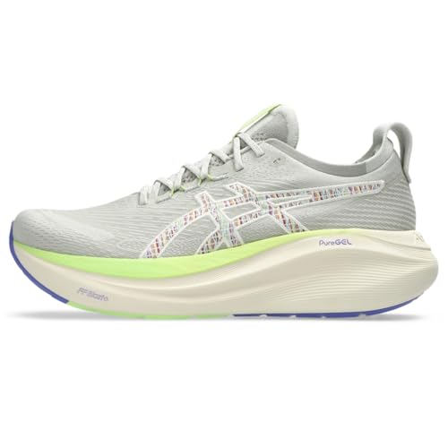 ASICS Men's Gel-Nimbus 27 Trail Running Shoes, 13, Nature Bathing/Lime Green