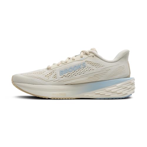 Brooks Women’s Launch 12 Neutral Running Shoe - Coconut/Sand/Skyway - 9 Medium