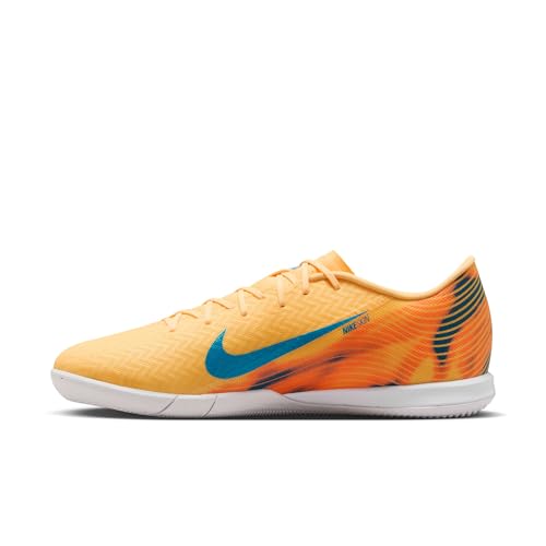 Nike Mercurial Vapor 16 Academy Kylian Mbappe Indoor/Court Low-Top Soccer Shoes (Melon Tint/Igloo/Neo Turquoise) Size 8