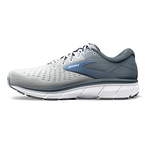 Brooks Women's Dyad 11 Running Shoe - Grey/White/Blue - 6 Medium