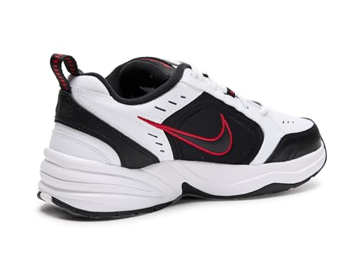 Nike Air Monarch IV Training Shoe (4E) - White/Black/Varsity Red, Size 9.5 US