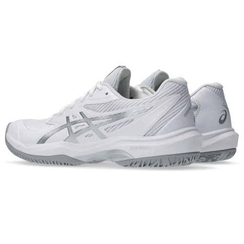 ASICS Women's Game FlyteFoam Tennis Shoes, 9.5, White/Pure Silver