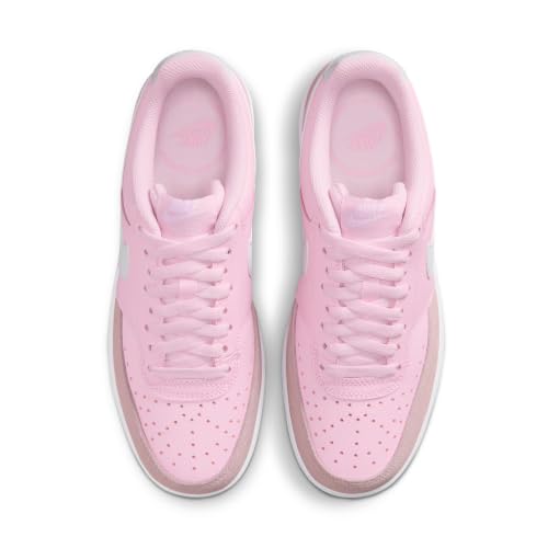 Nike Women's Court Vision Lo Suede, Pink Foam/White, 7.5