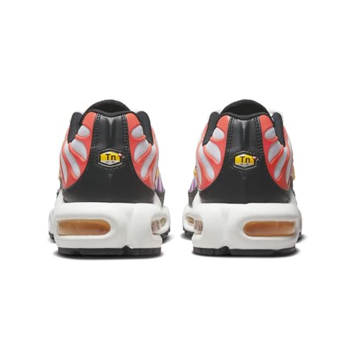 Nike Air Max Plus Womens Running Shoes, White/Citron Pulse-Black, 8 M US