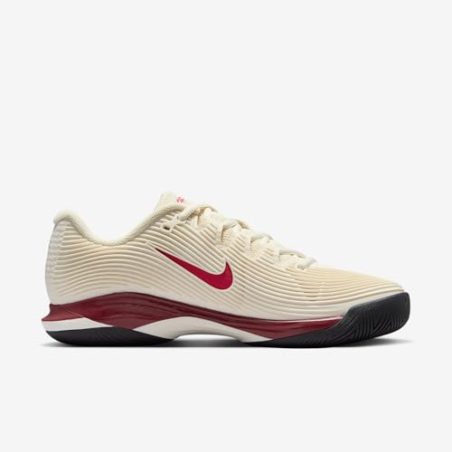 Nike Vapor 12 Women's Hard Court Tennis Shoes (Pale Ivory/Sail/Team Red/Rush Pink) Size 7.5