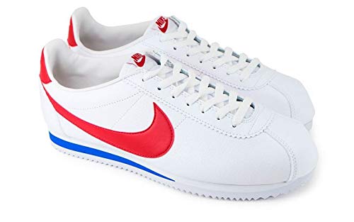 Nike WMNS Classic Cortez Leather, Women's Fitness Shoes, White White Varsity Red Varsity Royal 103, 7