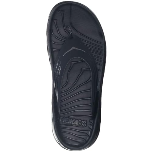 Hoka Men's Ora Recovery Flip Black/Dark Gull Gray 7 Medium