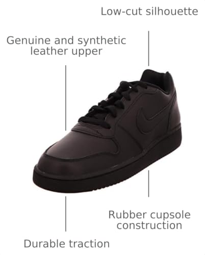 NIKE Men's Nike Ebernon Low Athletic Shoe, black/black, 11.5 Regular US