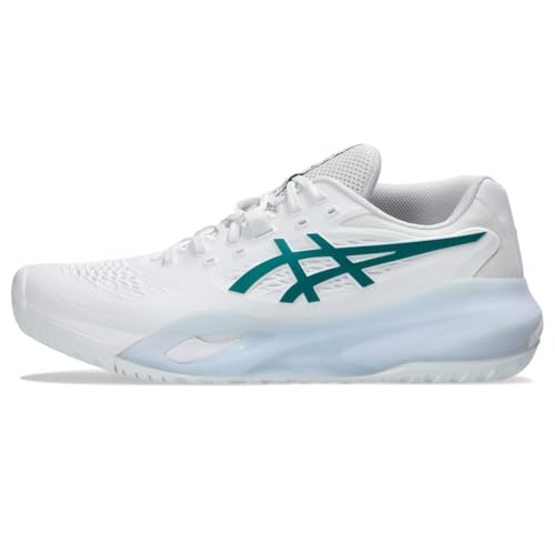 ASICS Men's Gel-Resolution X Tennis Shoes, 10.5, White/Pitch Green