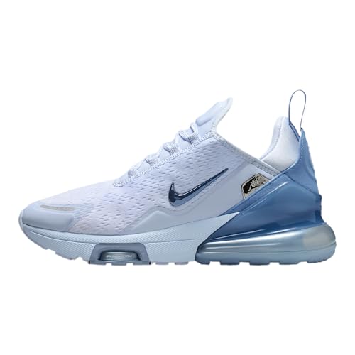 Nike Air Max 270 Premium Women's Shoes (Hydrogen Blue/Summit White/Metallic Silver/Light Photo Blue) Size 7.5