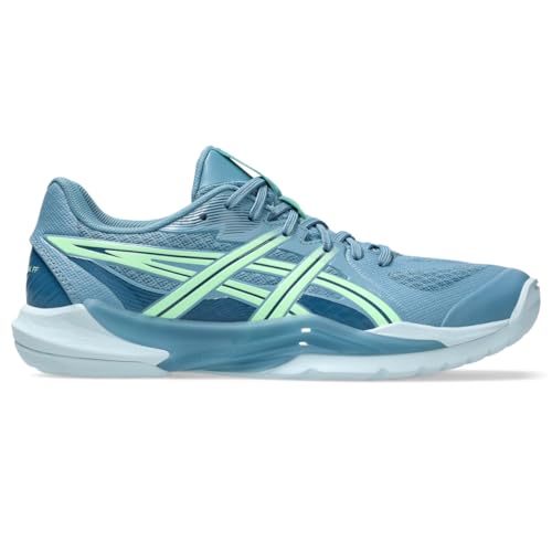 ASICS Men's POWERBREAK FlyteFoam Handball Shoe, 11, SABA Blue/Menthol