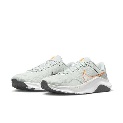 Nike Legend Essential 3 Next Nature Men's Workout Shoes (DM1120-008, Light Silver/Iron Grey/Bright Mandarin) Size 11.5
