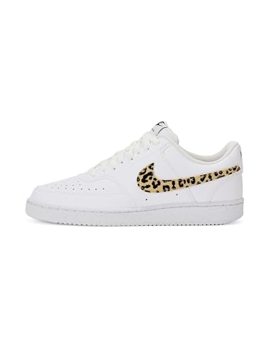 Nike Women's Court Vision Low Next Nature SE Shoes, White/Multi-Color-Black, 8.5