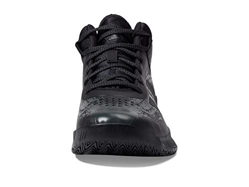 Adidas Cross Em Up 5 Basketball Shoe, Black/Black/Carbon, 6 Wide US Unisex Big_Kid