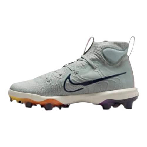 Nike Alpha Huarache NXT MCS Men's Baseball Cleats Light Silver/Laser Orange HF1132-001 Size 9