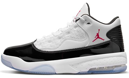 Jordan Max Aura 2 Big Kid Shoes, White/Gym Red-Black, CN8094-102, Size 6y US