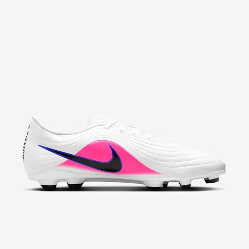 Nike Tiempo Maestro Club Multi-Ground Low-Top Soccer Cleats (White/Racer Blue/Pink Blast/Black) Size 8.5