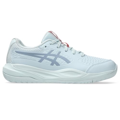 ASICS Kid's Gel-Resolution X Grade School Tennis Shoes, 7, Sky/Grey Blue