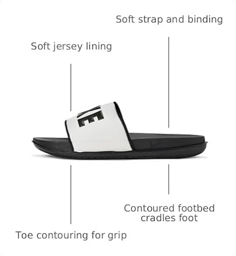 Nike Women's Offcourt Slides, Black/Black-Summit-White, 10