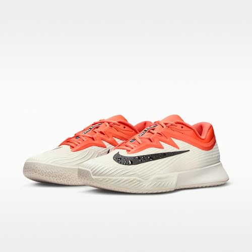 Nike Vapor Pro 3 Men's Hard Court Tennis Shoes (Sail/Turf Orange/Blue Ribbon Heather/Black) Size 11