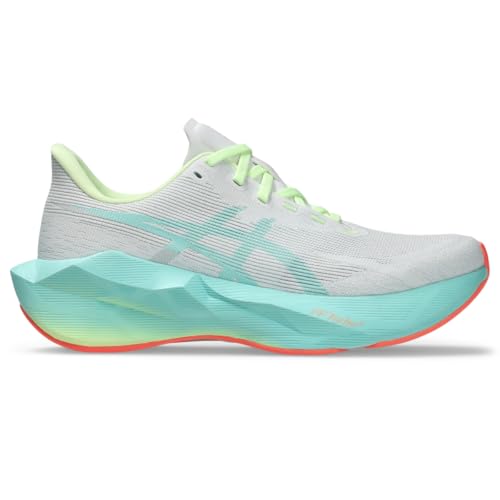 ASICS Women's NOVABLAST 6 Running Shoes, 7.5, White/Illuminate Mint